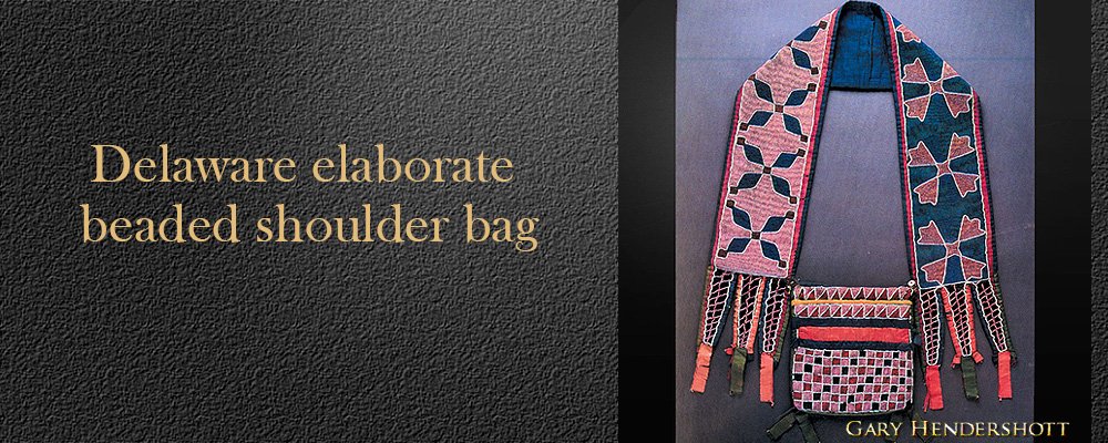 Delaware elaborate beaded shoulder bag