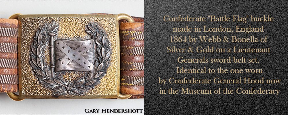 Confederate battle flag belt buckle