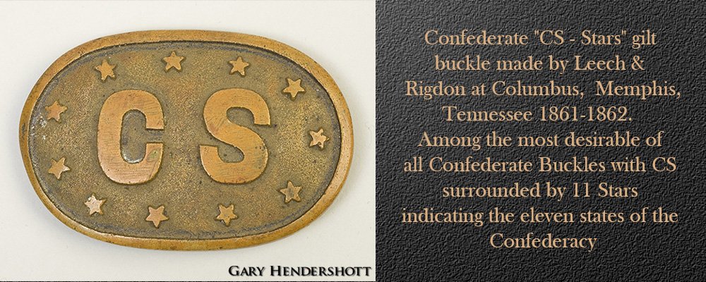 Confederate - CS-Stars gilt buckle