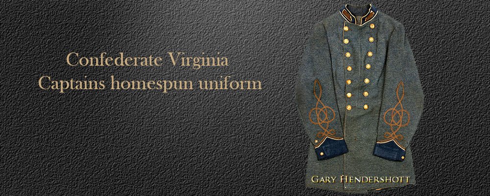 Confederate Virginia Captains homespun uniform